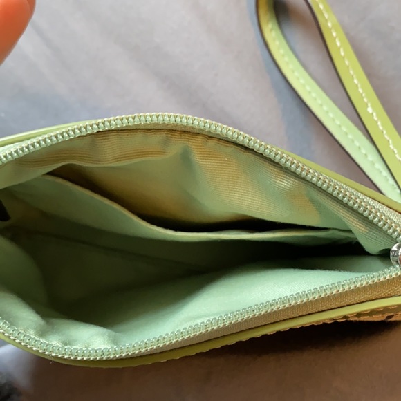 Coach green and tan wristlet - Picture 9 of 10